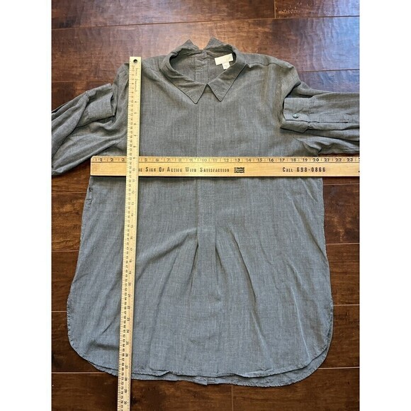 J.Jill Gray Casual Button Down Back Casual Minimalist Long Sleeve Sz M - Picture 7 of 7